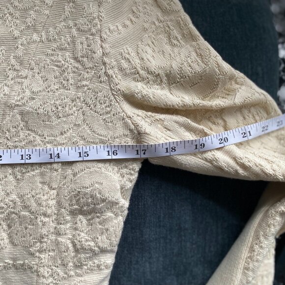 Free People Cropped Miltary Cardigan, Cream Off White, Size S - Picture 7 of 8